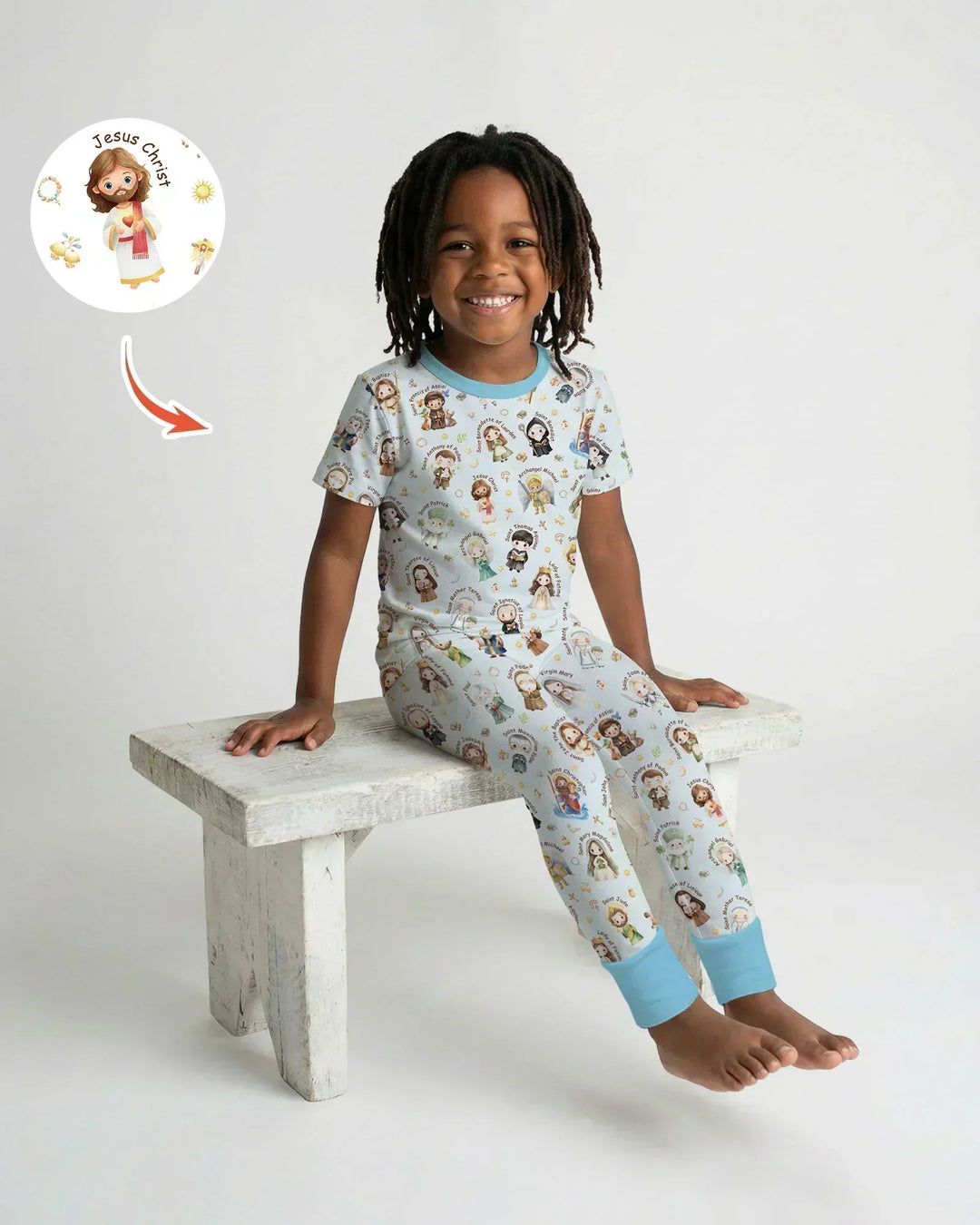 Zweiteiliges, kurzärmliges Pyjama-Set mit Marienkäfern