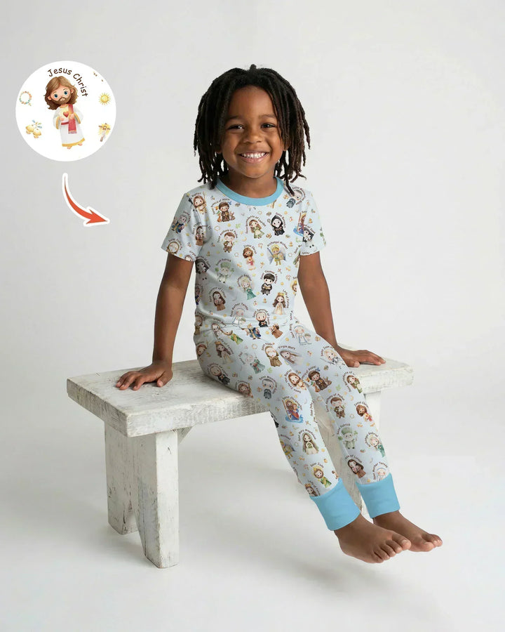 Zweiteiliges, kurzärmliges Pyjama-Set mit Marienkäfern