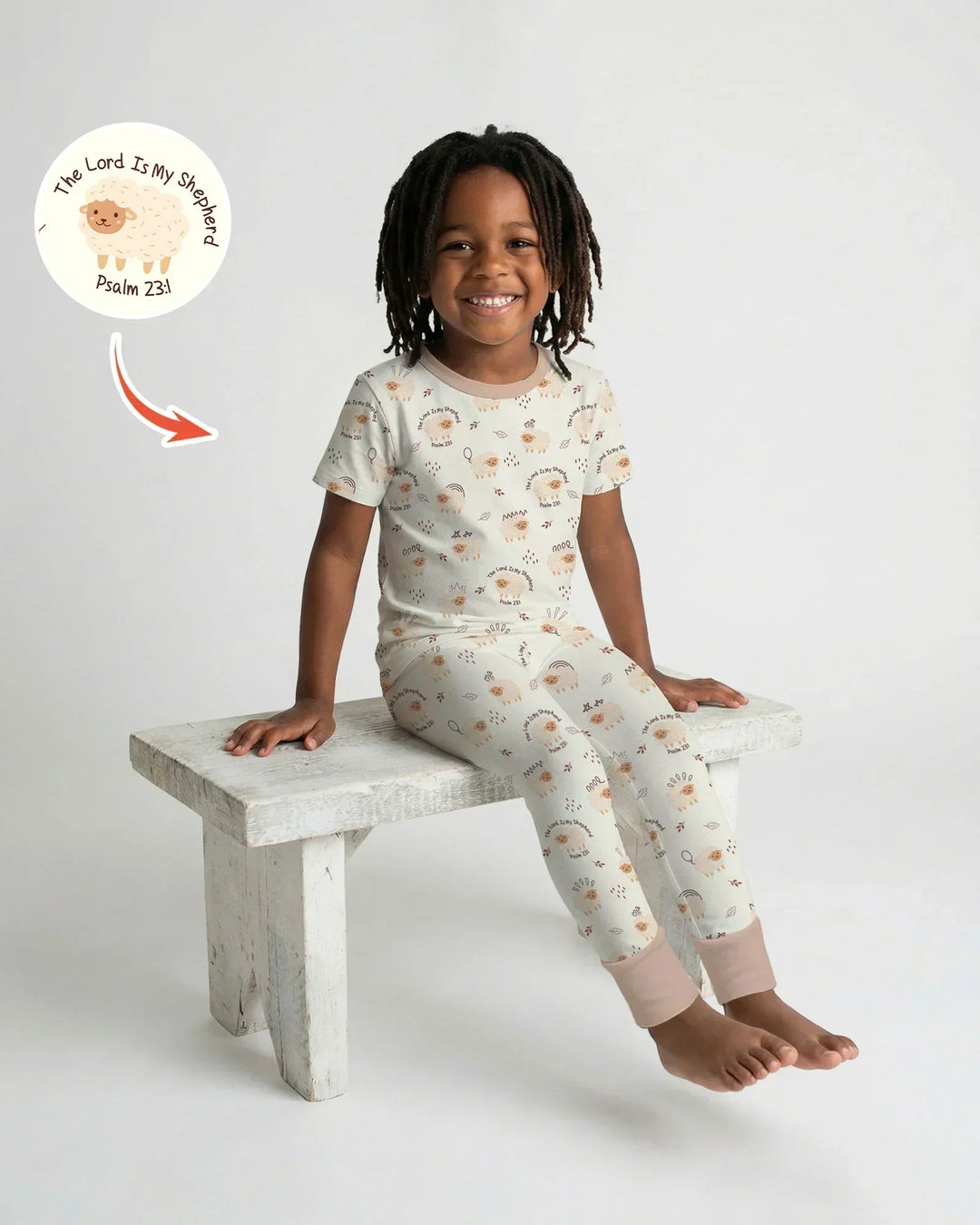 Zweiteiliges, kurzärmliges Pyjama-Set mit Marienkäfern