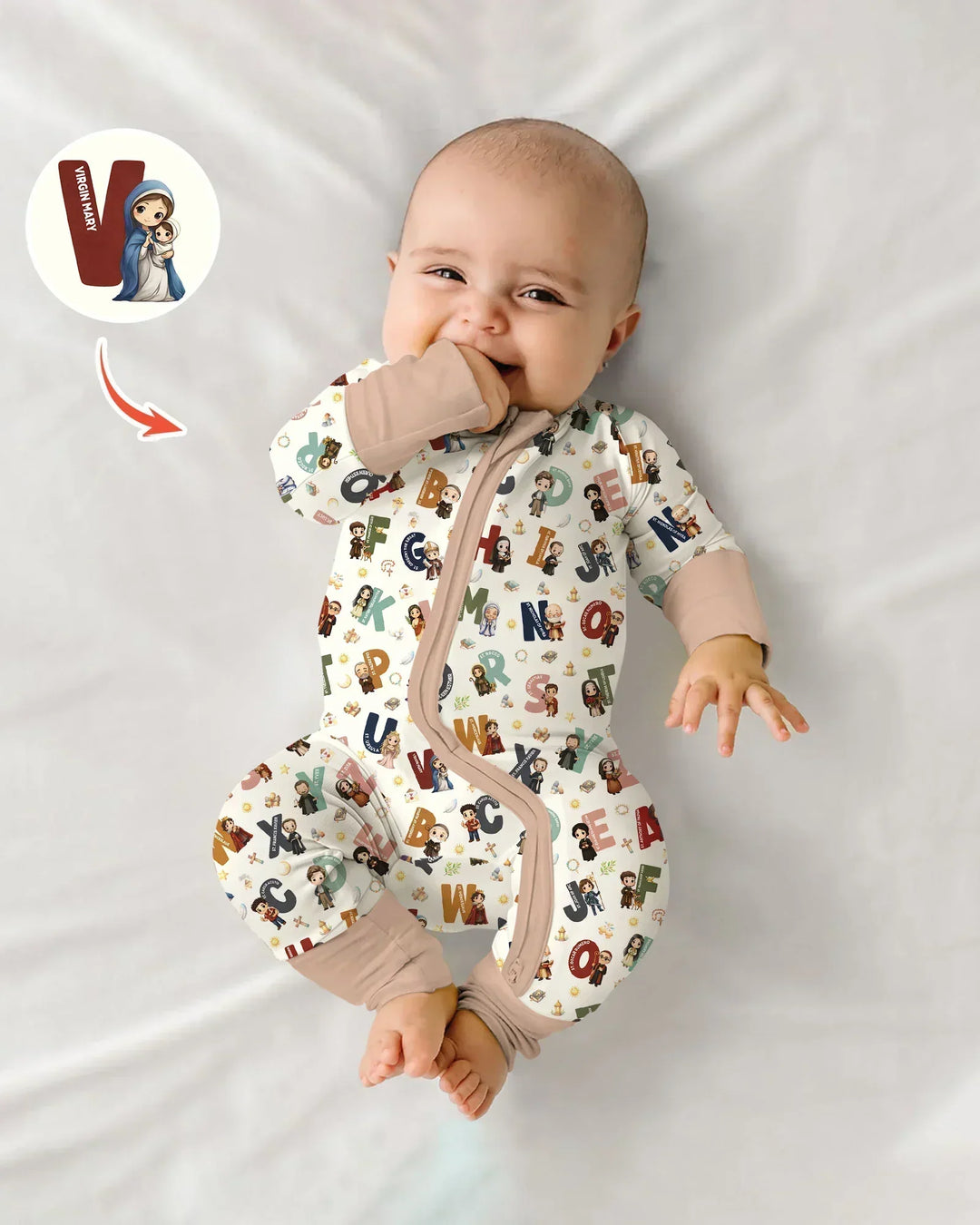 Gerippte Babykleidung mit individuellem Foto - Weich &amp; Skizzenhaft