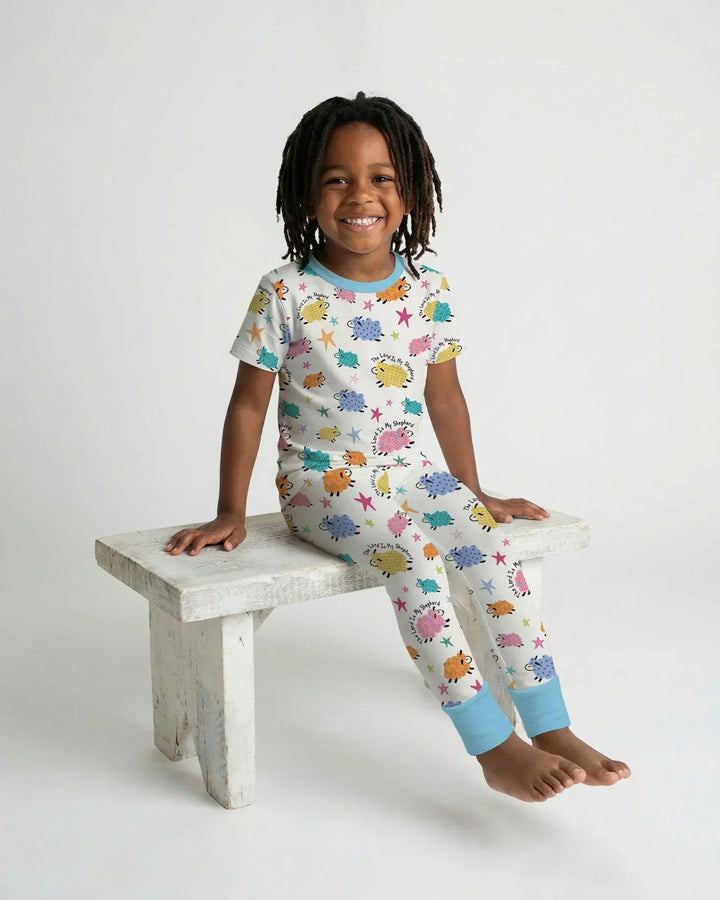 Zweiteiliges, kurzärmliges Pyjama-Set mit Marienkäfern