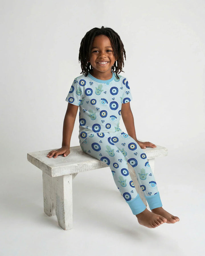 Zweiteiliges, kurzärmliges Pyjama-Set mit Marienkäfern