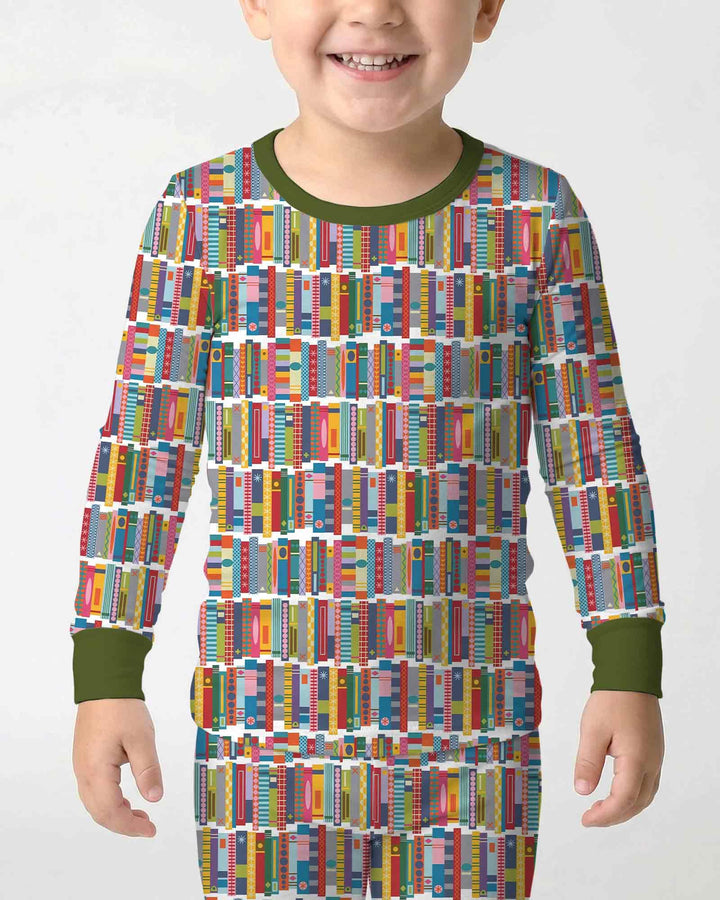Zweiteiliges Langarm-Pyjama-Set mit Sommerfrüchten