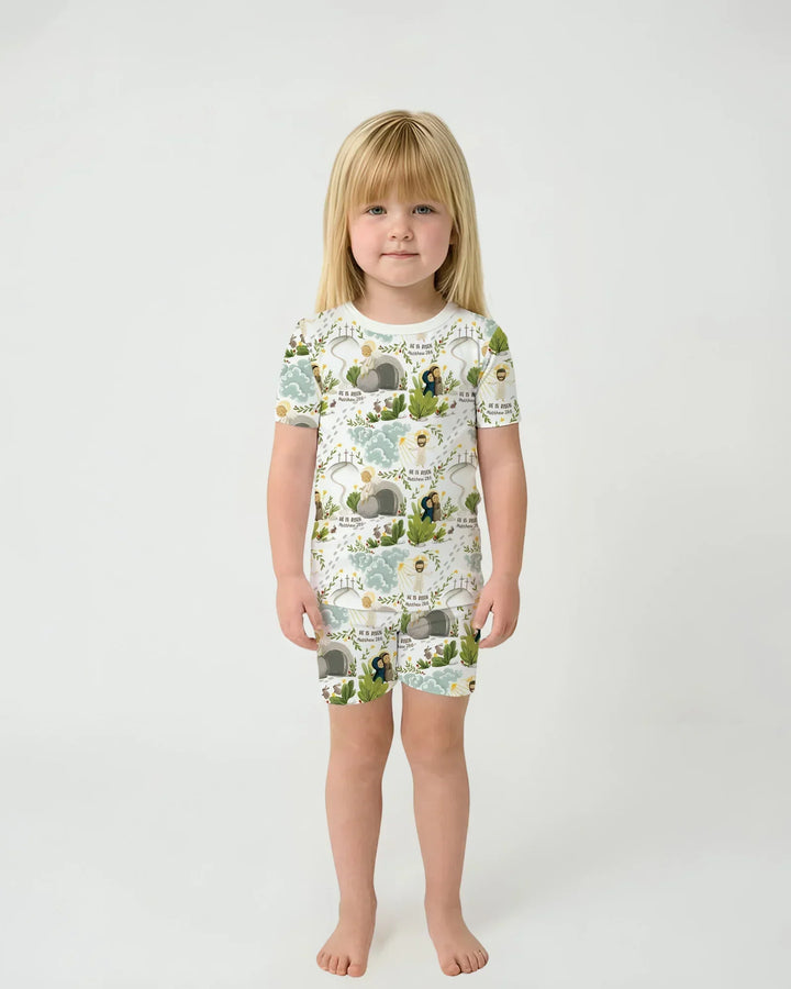 Zweiteiliges, kurzärmliges Pyjama-Set mit Marienkäfern
