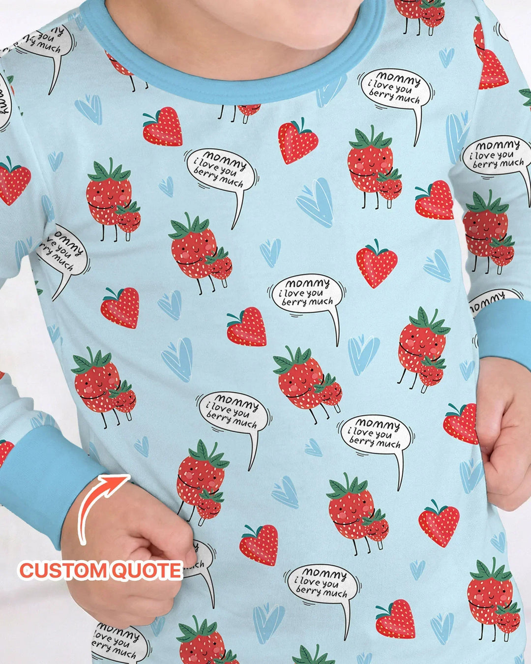 I love you berry much Bamboo Two Piece Long Sleeve Pajama Set