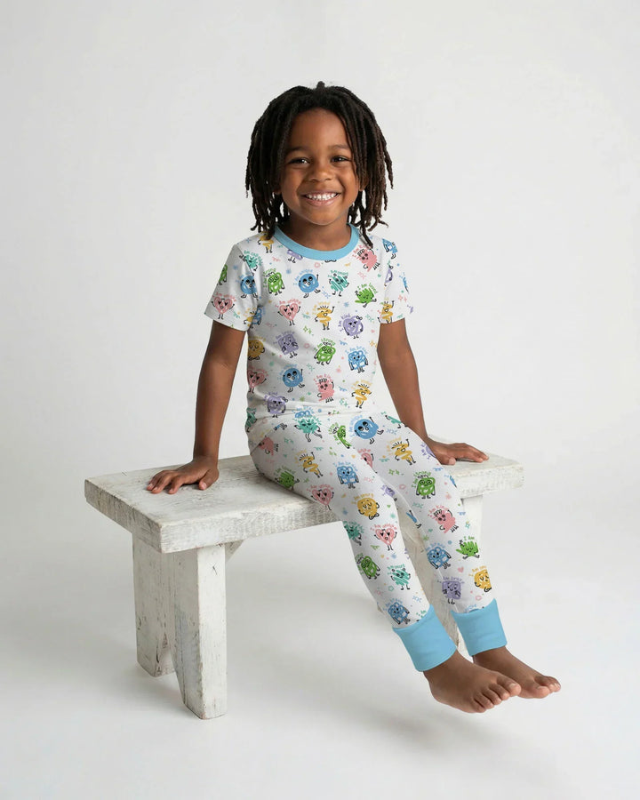 Zweiteiliges, kurzärmliges Pyjama-Set mit Marienkäfern
