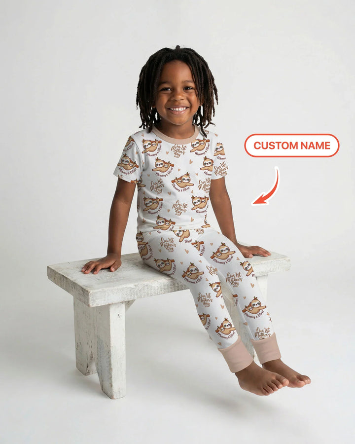 Zweiteiliges, kurzärmliges Pyjama-Set mit Marienkäfern