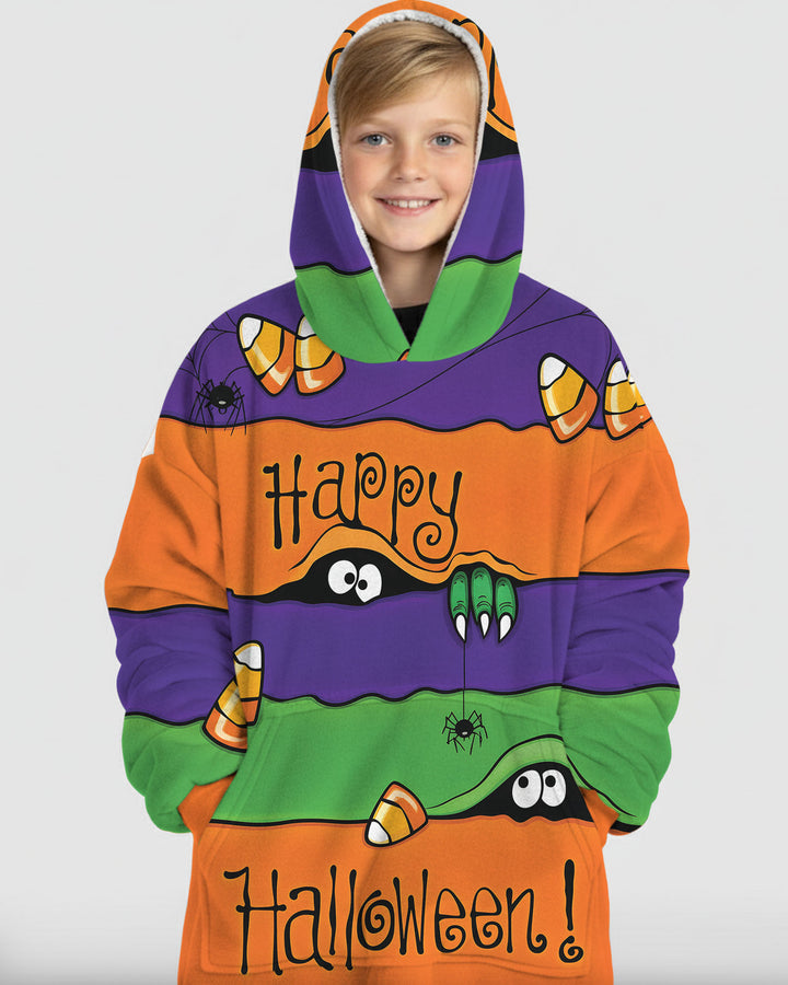 Happy Halloween Bamboo Blanket Hoodie