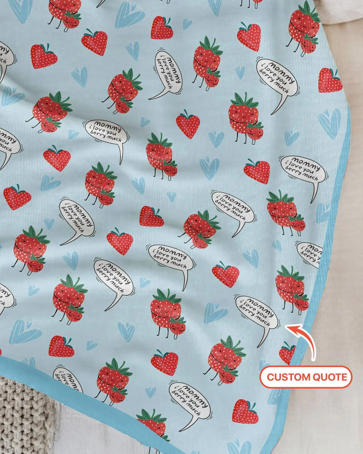 I love you berry much Bamboo Blanket
