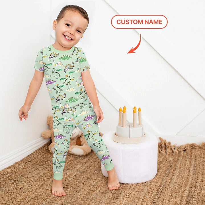 Zweiteiliges, kurzärmliges Pyjama-Set mit Marienkäfern