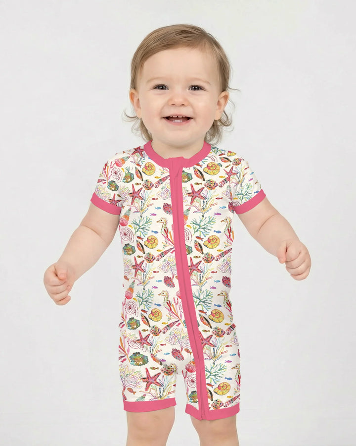 Tropical Reef Whimsy Bamboo Shorty Zippy