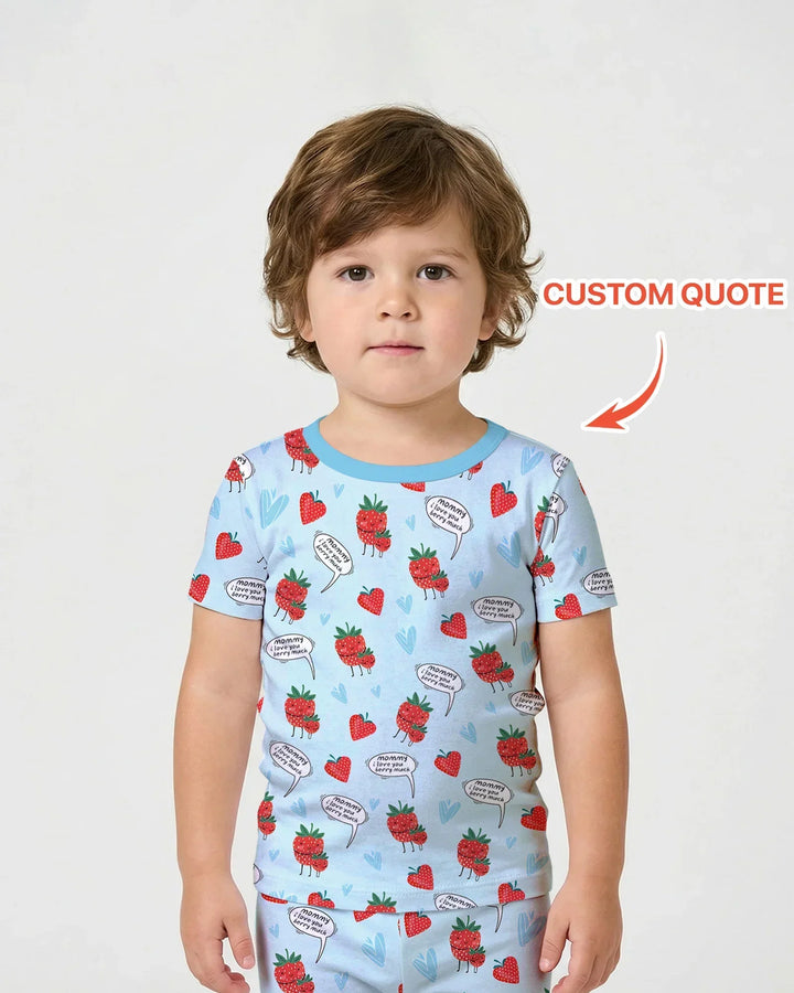 Zweiteiliges Pyjama-Set mit kurzen Ärmeln und Shorts im Sommer-Design