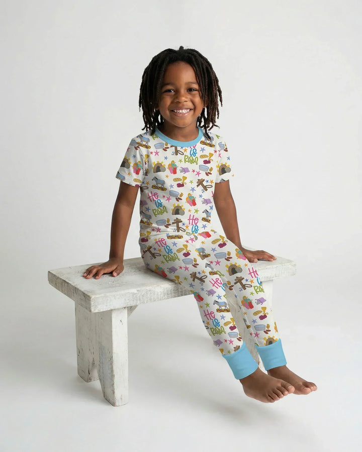 Zweiteiliges, kurzärmliges Pyjama-Set mit Marienkäfern