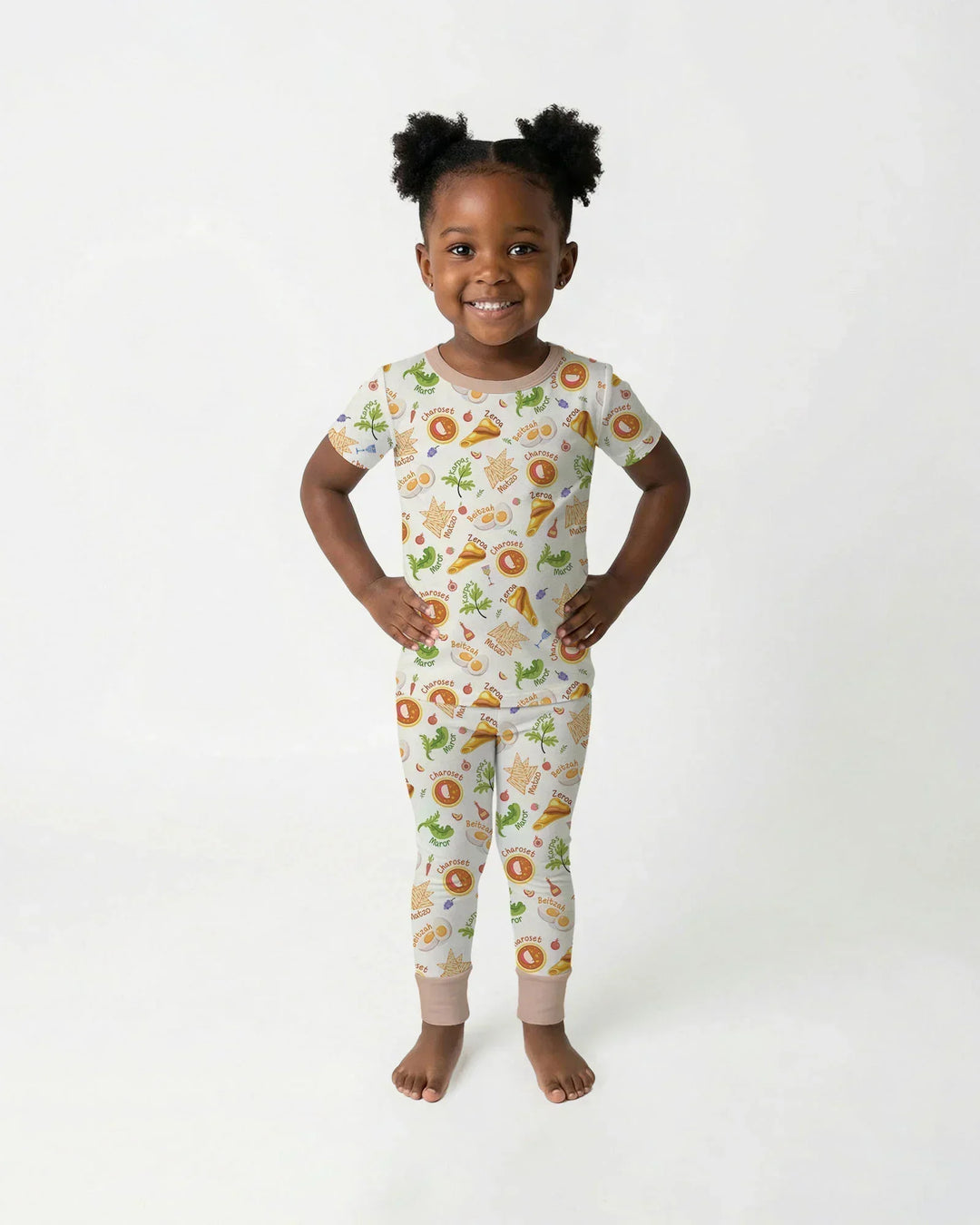 Happy Passover Family Matching Bamboo Two Piece Short Sleeve Pajama Set