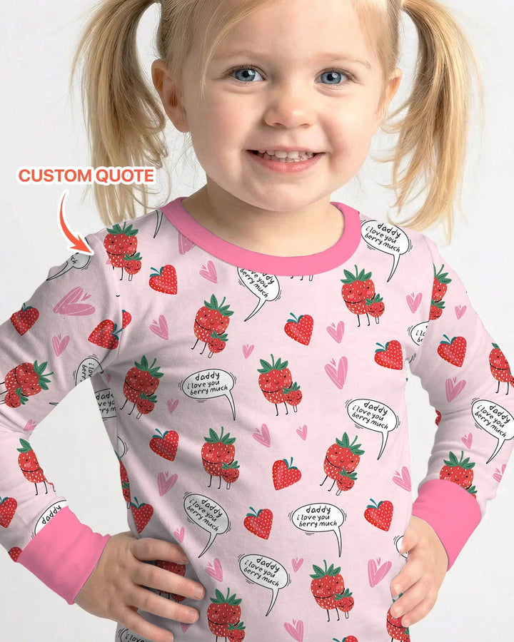 I love you berry much Bamboo Two Piece Long Sleeve Pajama Set