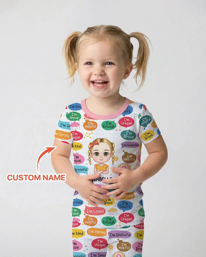 Zweiteiliges, kurzärmliges Pyjama-Set mit Marienkäfern