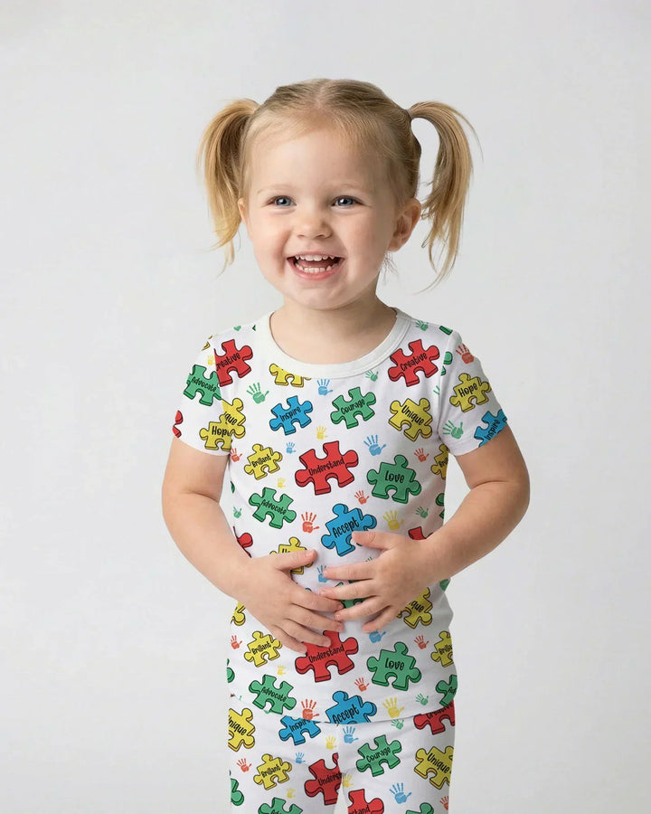 Zweiteiliges, kurzärmliges Pyjama-Set mit Marienkäfern