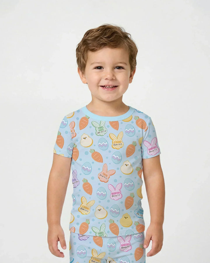 Zweiteiliges, kurzärmliges Pyjama-Set mit Marienkäfern