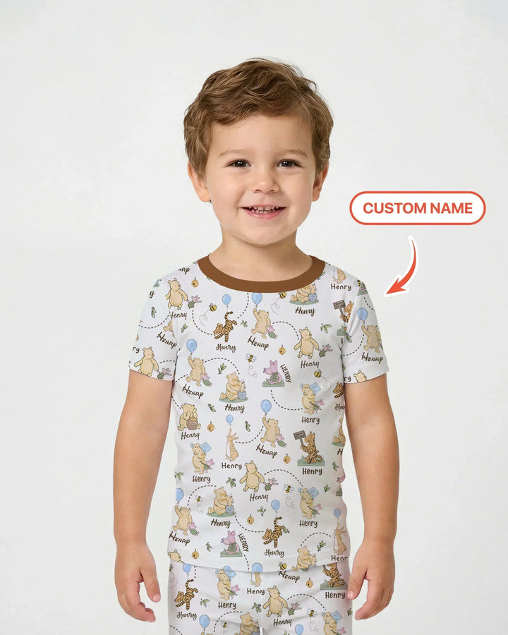 Zweiteiliges, kurzärmliges Pyjama-Set mit Marienkäfern