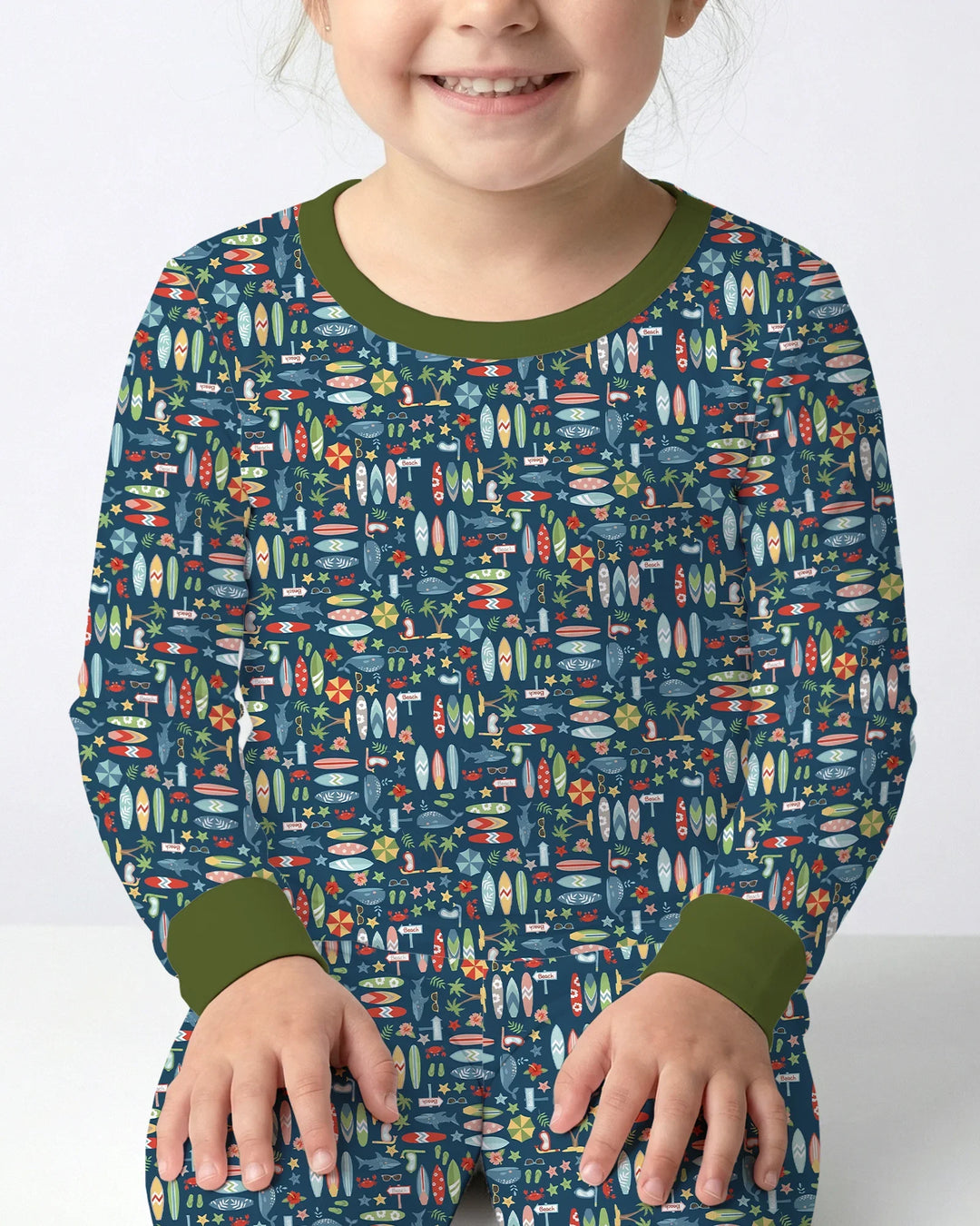 Zweiteiliges Langarm-Pyjama-Set mit Sommerfrüchten
