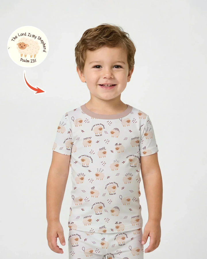 Zweiteiliges, kurzärmliges Pyjama-Set mit Marienkäfern