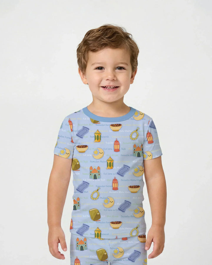 Zweiteiliges, kurzärmliges Pyjama-Set mit Marienkäfern