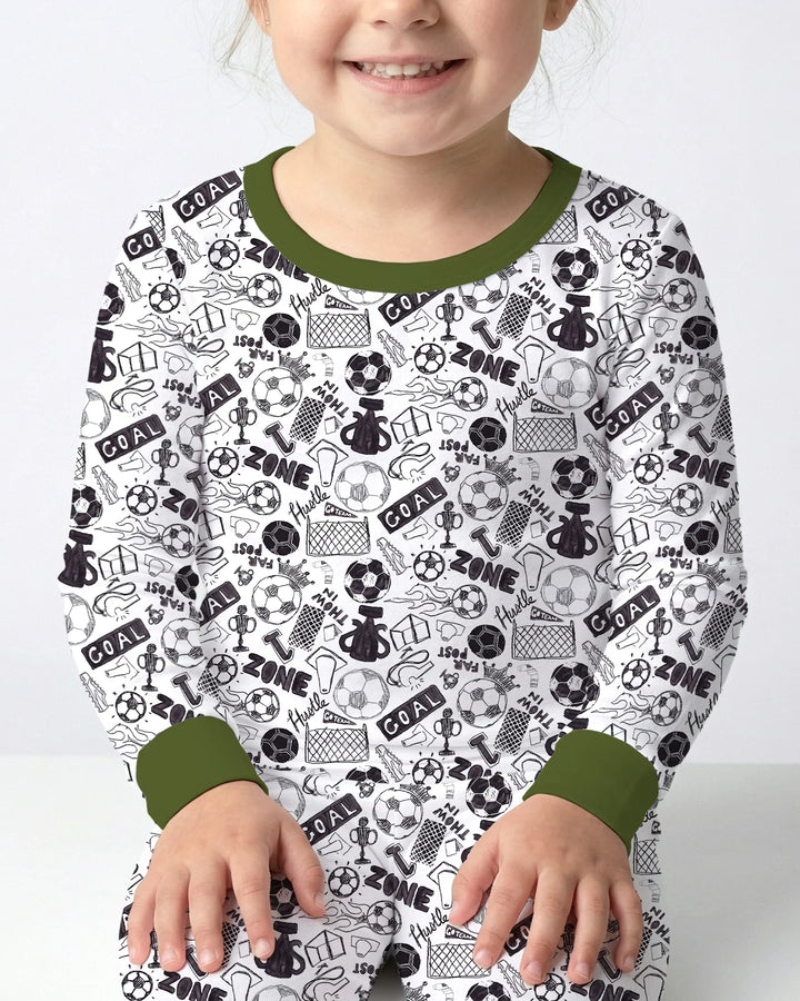 Zweiteiliges Langarm-Pyjama-Set mit Sommerfrüchten