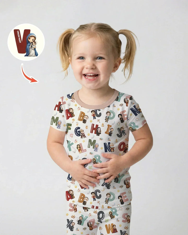 Zweiteiliges, kurzärmliges Pyjama-Set mit Marienkäfern