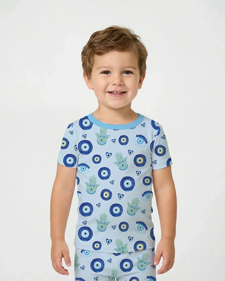 Zweiteiliges, kurzärmliges Pyjama-Set mit Marienkäfern