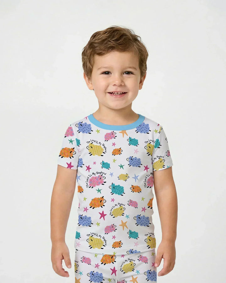 Zweiteiliges, kurzärmliges Pyjama-Set mit Marienkäfern