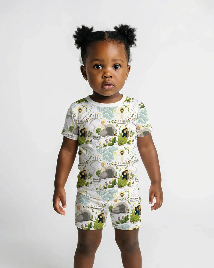 Zweiteiliges, kurzärmliges Pyjama-Set mit Marienkäfern