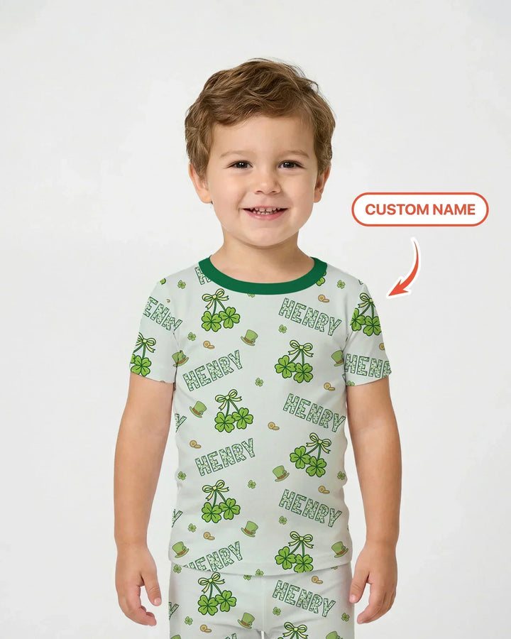 Zweiteiliges, kurzärmliges Pyjama-Set mit Marienkäfern