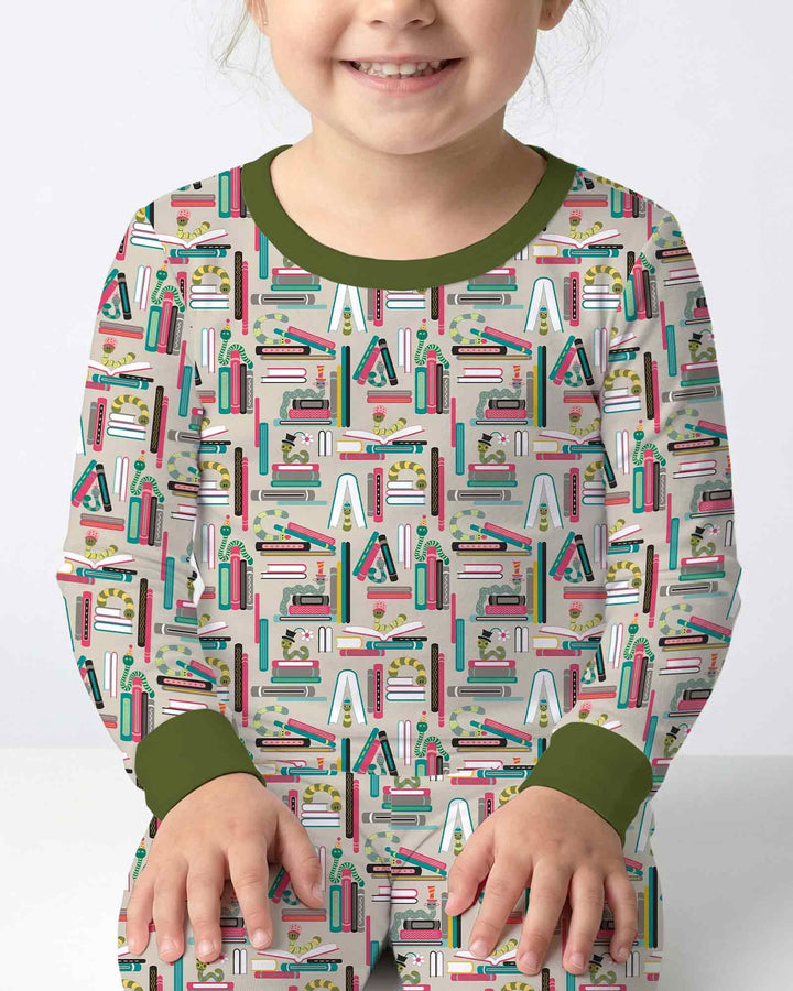 Zweiteiliges Langarm-Pyjama-Set mit Sommerfrüchten