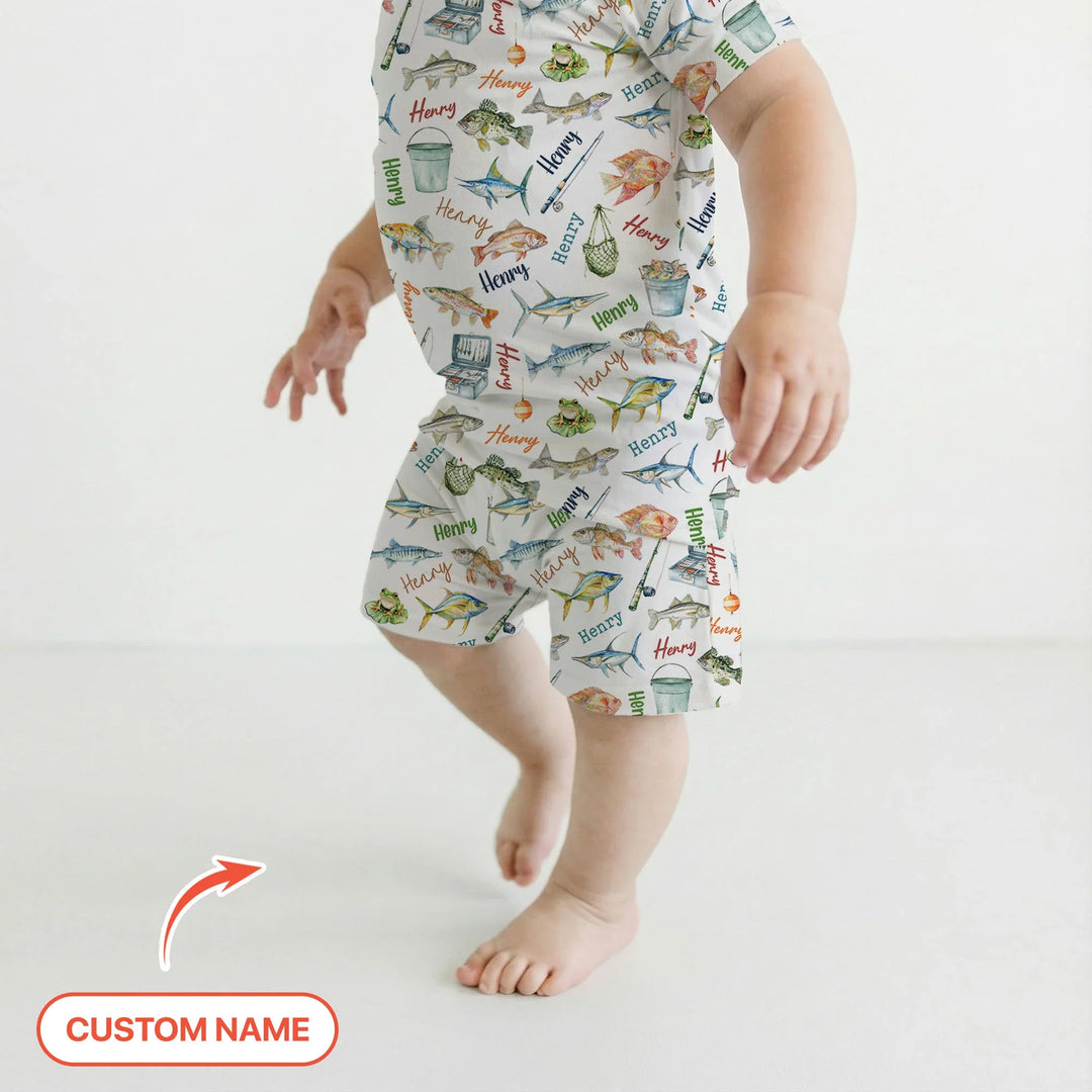 Zweiteiliges Pyjama-Set mit kurzen Ärmeln und Shorts im Sommer-Design