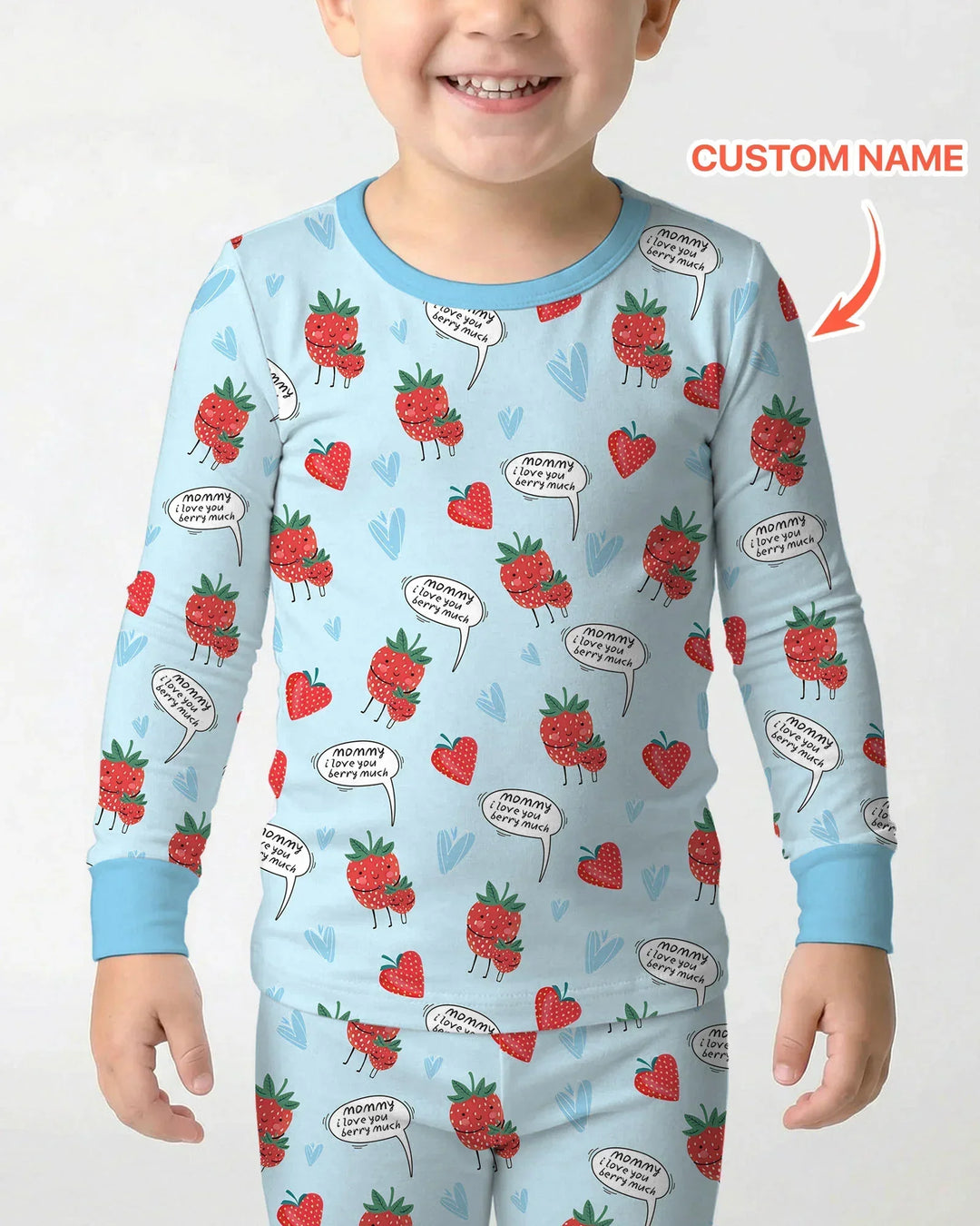 I love you berry much Bamboo Two Piece Long Sleeve Pajama Set