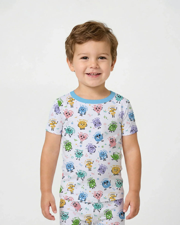 Zweiteiliges, kurzärmliges Pyjama-Set mit Marienkäfern