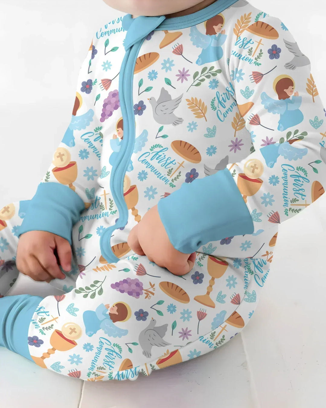 Gerippte Babykleidung mit individuellem Foto - Weich &amp; Skizzenhaft