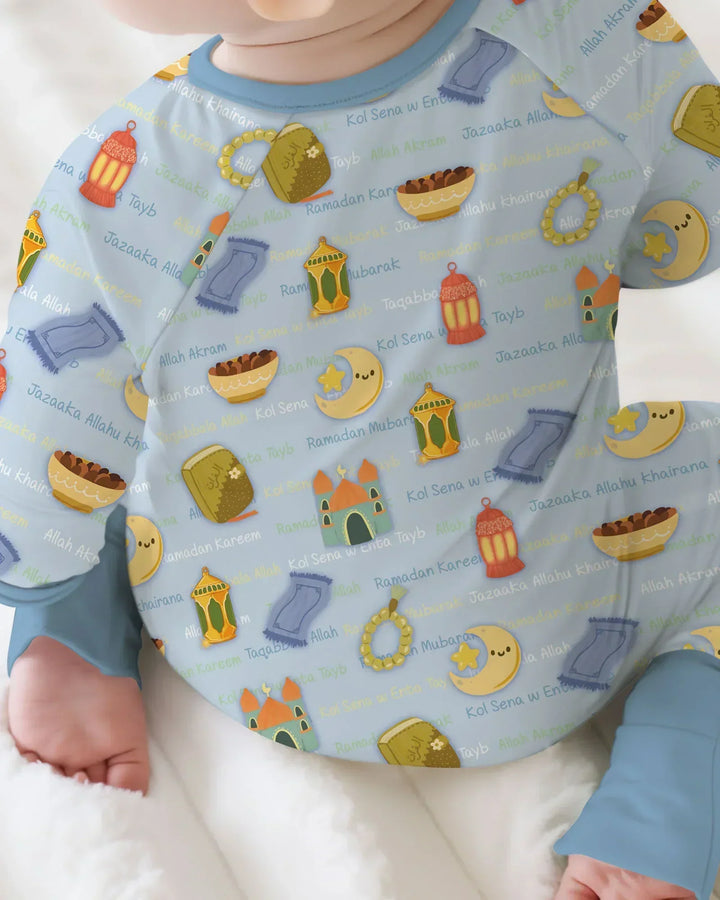 Ramadan Mubarak Family Matching Bamboo Convertible Zippy