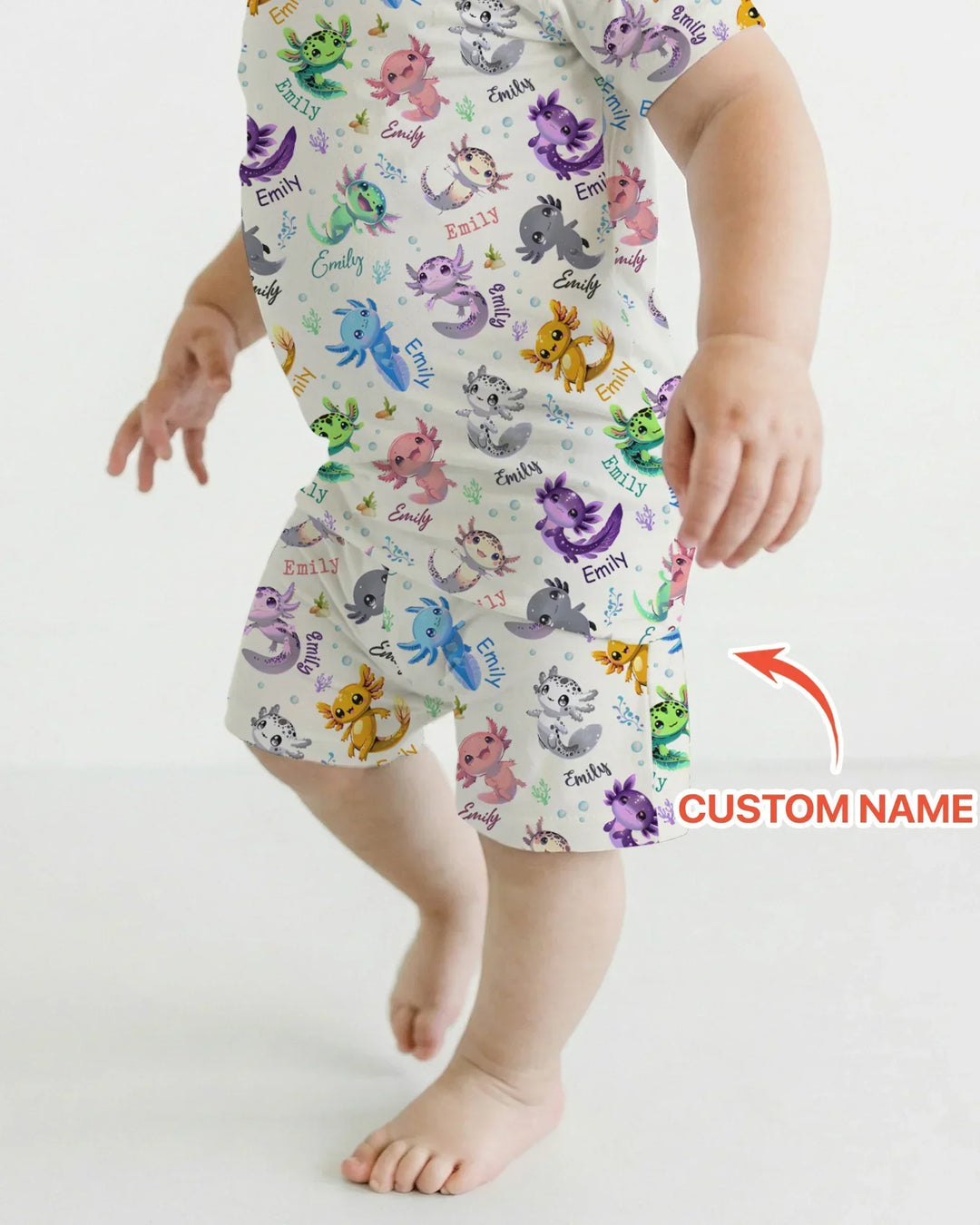Zweiteiliges Pyjama-Set mit kurzen Ärmeln und Shorts im Sommer-Design