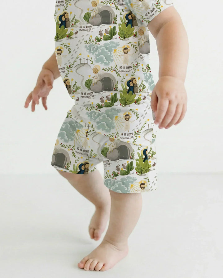 Zweiteiliges, kurzärmliges Pyjama-Set mit Marienkäfern