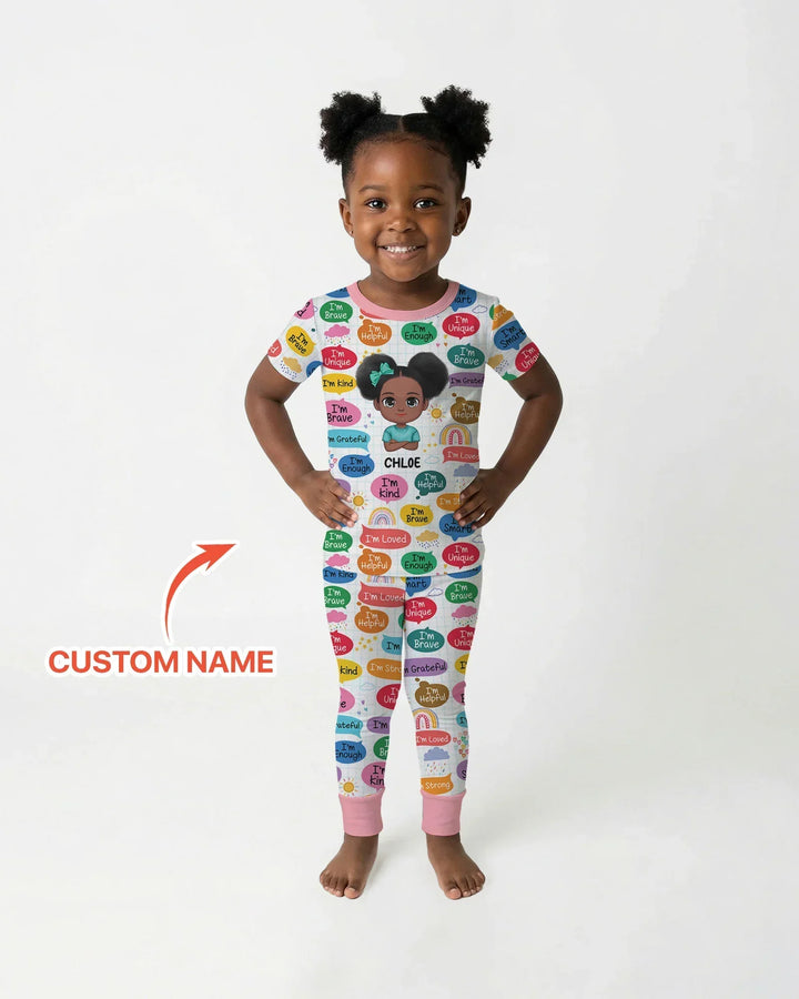 Zweiteiliges, kurzärmliges Pyjama-Set mit Marienkäfern