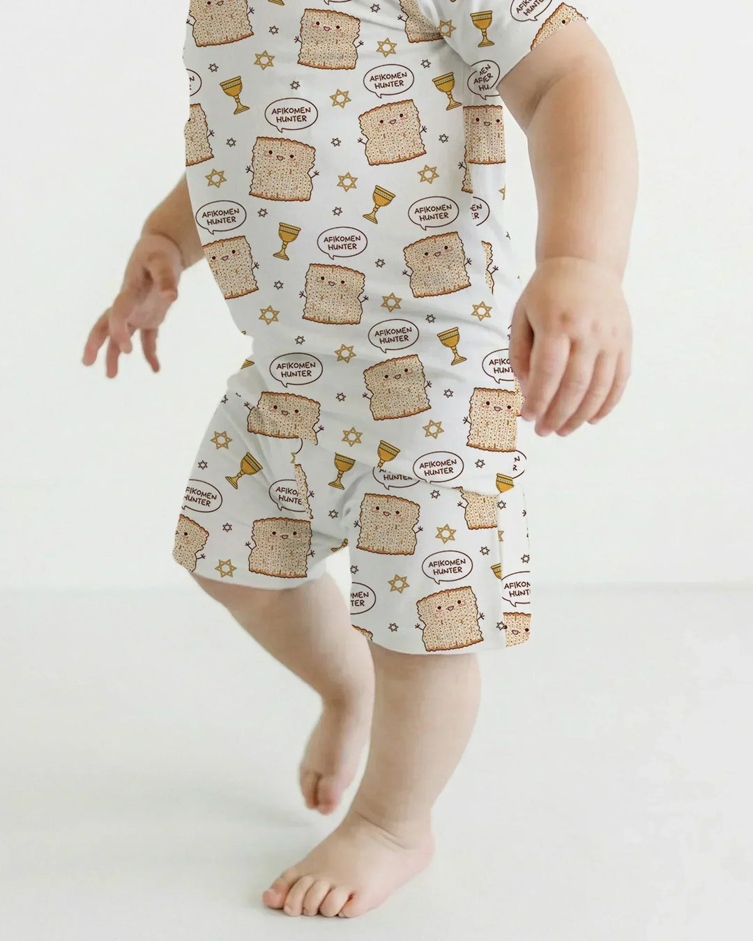Template Zweiteiliges Pyjama-Set mit kurzen Ärmeln und Shorts