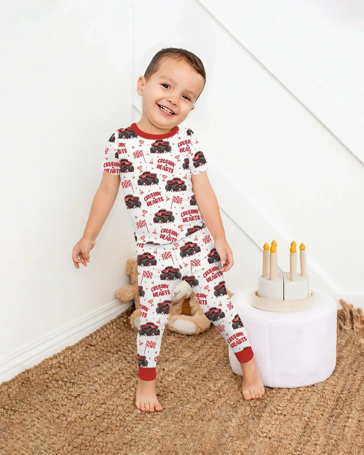Zweiteiliges, kurzärmliges Pyjama-Set mit Marienkäfern