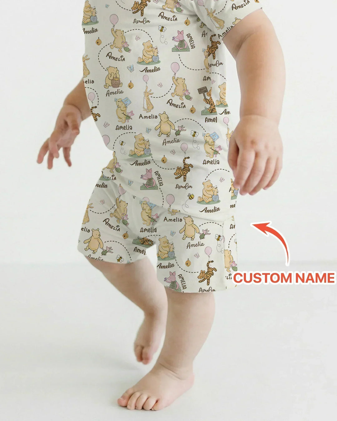 Zweiteiliges Pyjama-Set mit kurzen Ärmeln und Shorts im Sommer-Design