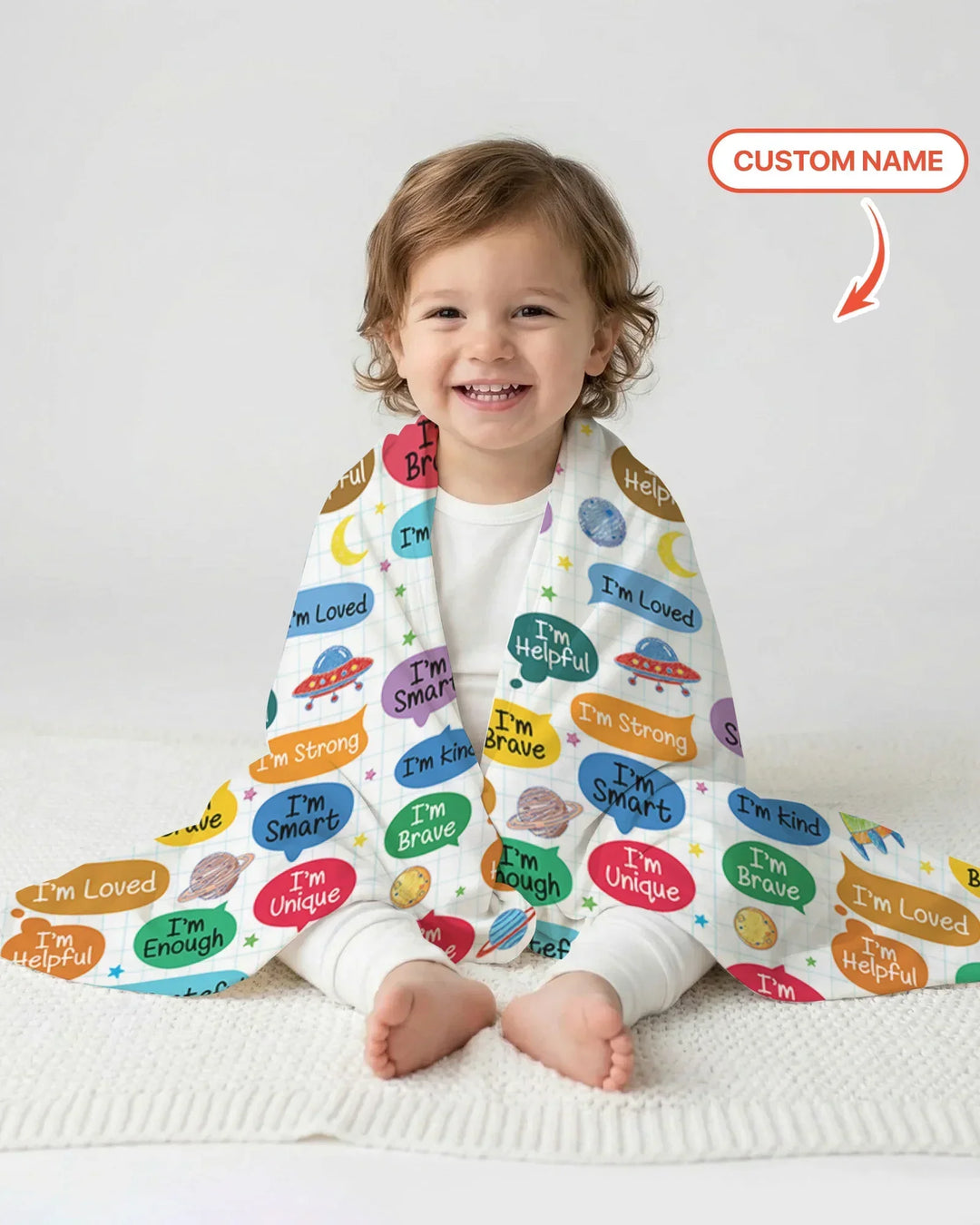 Personalized I'm Kind I'm Brave Bamboo Blanket