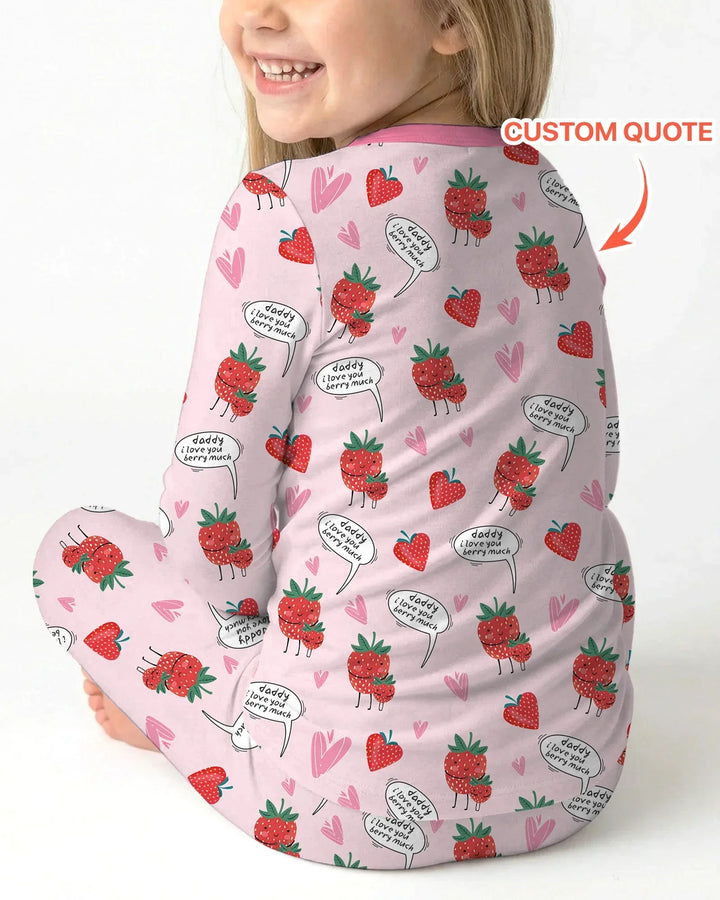 I love you berry much Bamboo Two Piece Long Sleeve Pajama Set