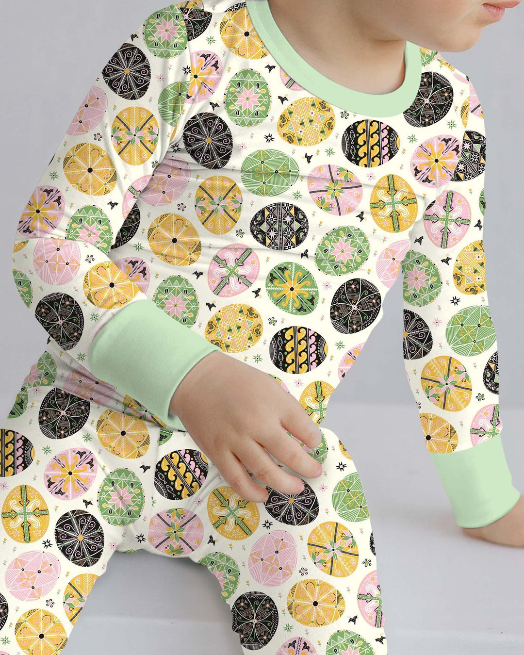 Zweiteiliges Langarm-Pyjama-Set mit Sommerfrüchten