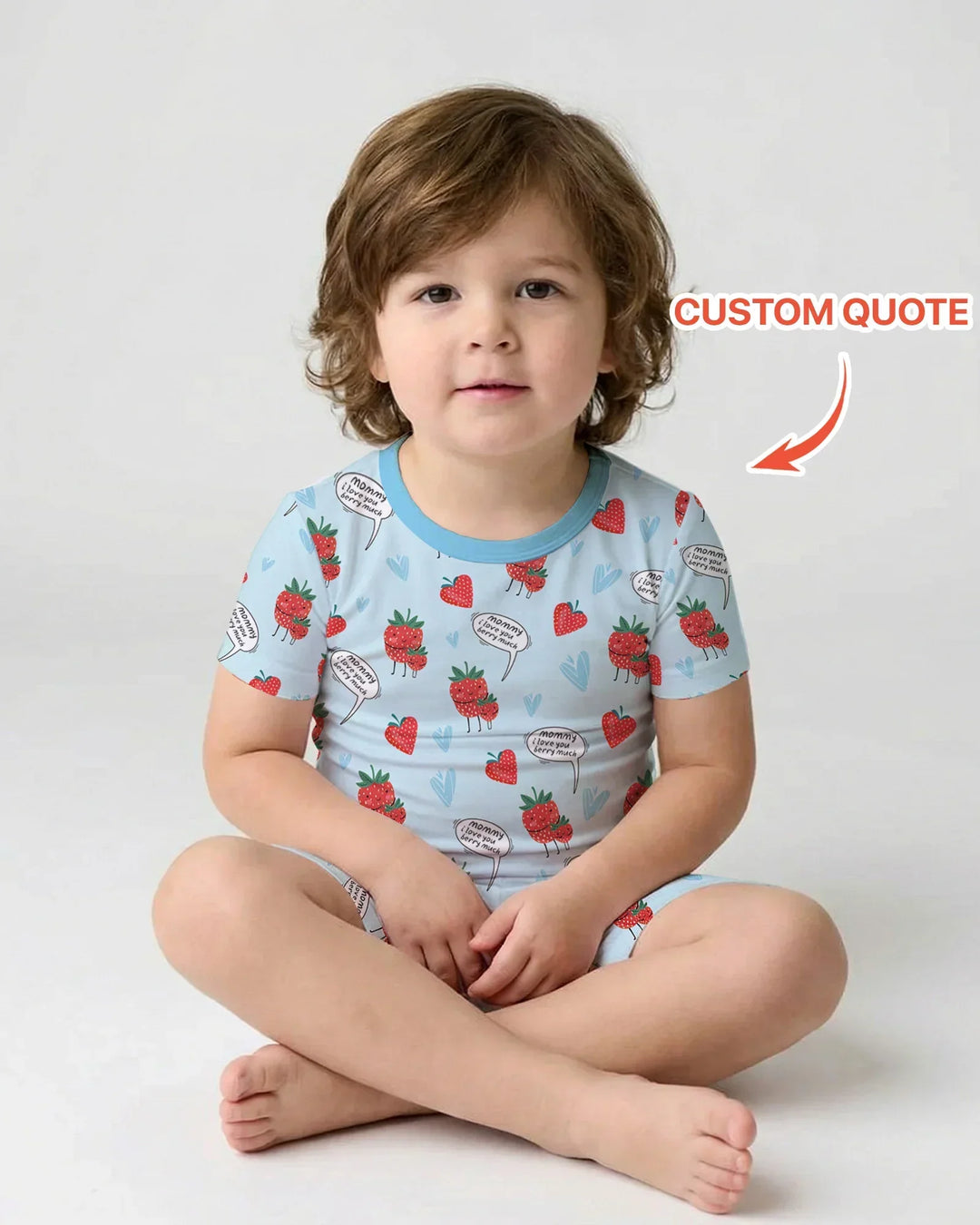 Zweiteiliges Pyjama-Set mit kurzen Ärmeln und Shorts im Sommer-Design
