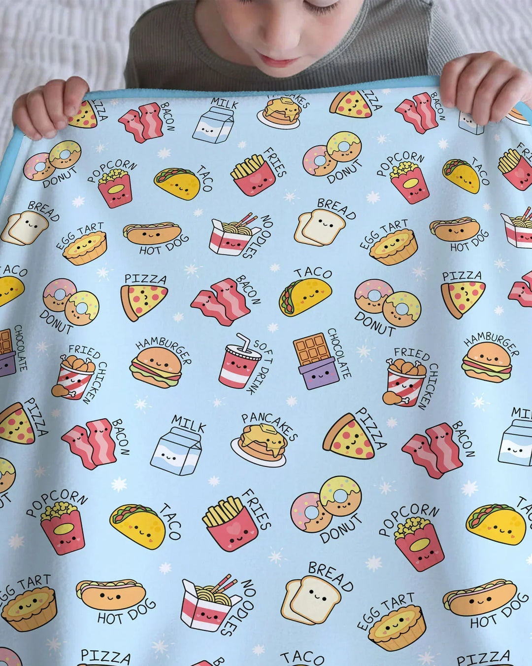 Kawaii Yummy Food Bamboo Blanket