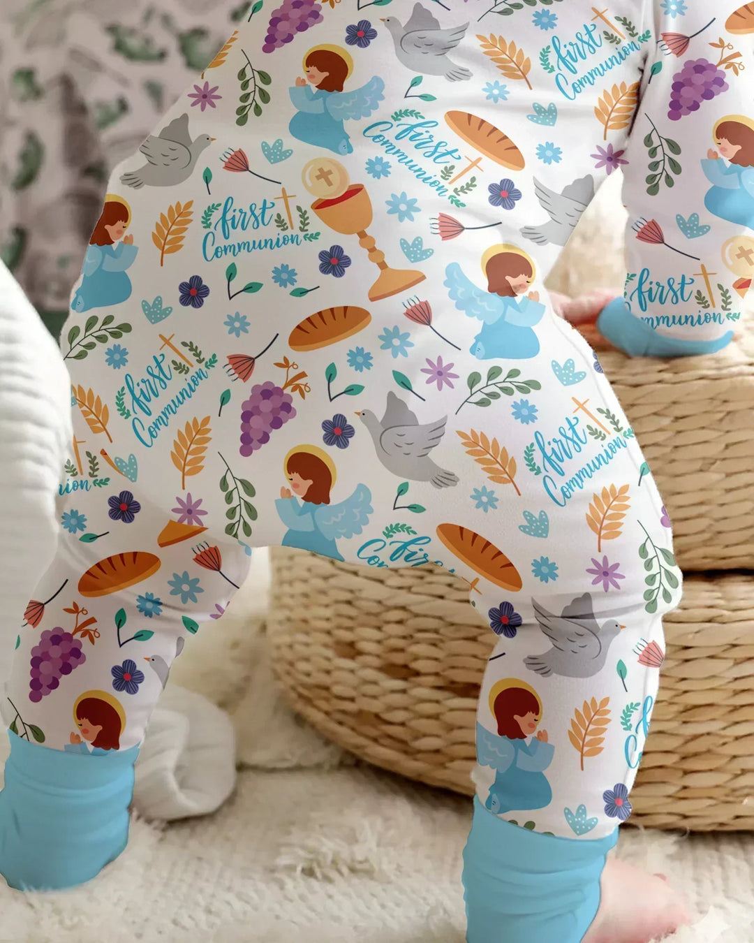 Gerippte Babykleidung mit individuellem Foto - Weich &amp; Skizzenhaft